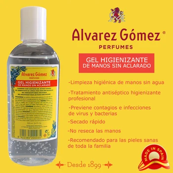 Gelis higienizante rankas nuplaukite Alvarez Gomez pakuotės ar atskirų