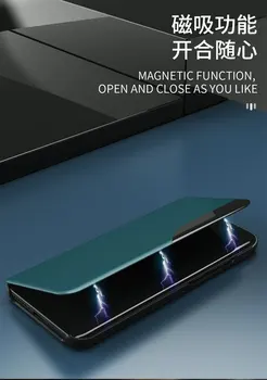 Atittu Mobiliojo Telefono Maišelį MI 10T Pro Prabangus Odinis Langą Peržiūrėti Apversti Magneto Dangtelis Xiaomi Mi 10 10T Pro Ultra Lite Flip Case