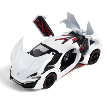 Modeliavimo 1:24 Lycan lydinio automobilio modelį vaikams sportinis automobilis pristato vaikų gimtadienio dovanos
