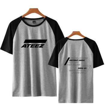 ATEEZ 2019 naujas raglan T-shirt fashin populiarus trumpomis Rankovėmis vyrams ir moterims Vasaros Harajuku Tee Drabužius kpop atsitiktinis marškinėliai