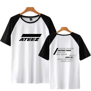 ATEEZ 2019 naujas raglan T-shirt fashin populiarus trumpomis Rankovėmis vyrams ir moterims Vasaros Harajuku Tee Drabužius kpop atsitiktinis marškinėliai