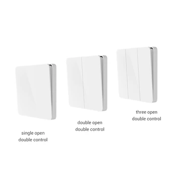 Originalus Xiaomi Mijia Smart Switch Sieninio Jungiklio Vieną Dvigubo Tris Atidaryti Dvigubas Valdymas 2 Režimu Per Protingas Lempos Šviesos Jungikliai