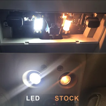 9Pcs LED Licenciją plokštelės lempa Renault Kangoo 2 II Mk 2008-2018 Automobilio LED lemputę Interjero Skaityti Žemėlapį Dome light kit