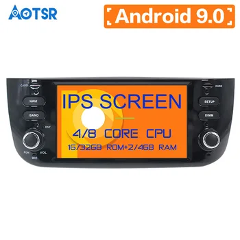 Android 9.0 4+64GB Automobilio Radijo Daugiaformačių DVD Grotuvo Fiat Punto 2009-M. Linea 2012-m. GPS Žemėlapis Navigacija Stereofoninis Radijas Auto