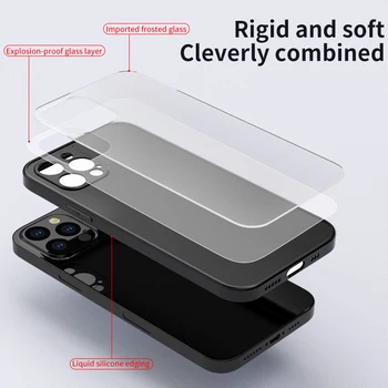 Magnetinio Matinis Stiklas Case For iPhone 12 12 Pro Max iPhone 12 Mini Paramos Magsafe Įkroviklį, Magnetinio Telefono dėklas