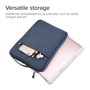 Aukštos kokybės Tirštėti Rankinėje Sleeve Case for ipad 4 oro Nešiojamų saugojimo krepšys ipad 10.2 Metalo užtrauktuką krepšys ipadpro11+dovana
