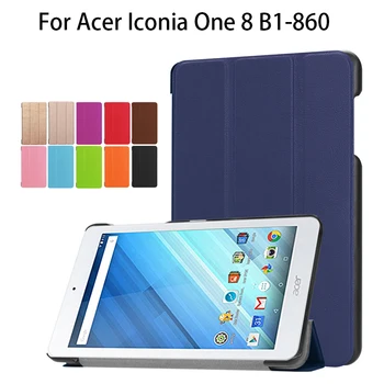 Ultra Plonas Flip Case For Acer Iconia Vienas 8 B1-860 B1 860 8 colių Funda Lentelė PU Odos Magnetinio Odos Padengti Rubisafe Raštas Shell