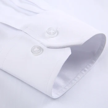 Plius Dydžio vyriški Pagrindinis Standartas-tinka ilgomis Rankovėmis Suknelę, Marškinius, kurių būvis Kietas/dryžuotas Oficialių Verslo Baltas Darbo pareigas, Klasikinis Vyrų Marškinėliai