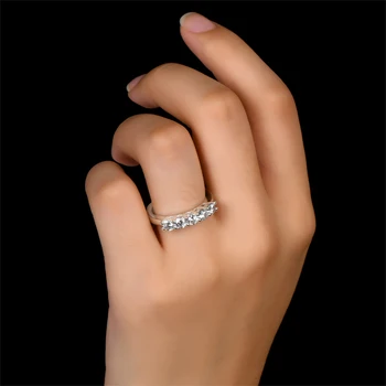 QYI Turas Supjaustyti Aukštos kokybės cirkonis Moterų Vestuvių Piršto Žiedai, 925 sterlingas Sidabro Moterų Sužadėtuvių Dovana, Papuošalai