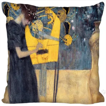 H+P#94 Naujų Karšto Užsakymą Užvalkalas Gustav Klimt #3 minkštas 45x45 cm (Twin pusių) Pagalvė Padengti Užtrauktuku SQ01003@H094
