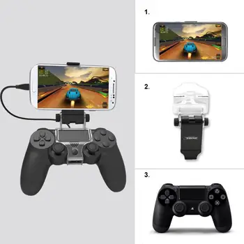 Už PS4 Smart Rankena Įrašą Plonas Telefonas Apkaba Laikiklis su OTG Laidas, skirtas Playstation 4 Gamepads Valdikliu Valdytojas Žaidimas Priedų
