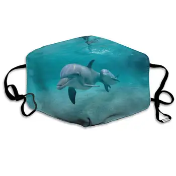 Povandeninė Delfinų Kaukę Nuo Dulkių, Daugkartinio Naudojimo Plaunamas Burną Kaukės, Reguliuojamas Šilta Veido Kaukė Unikali Padengti Filtrai Blokuoja Žiedadulkių