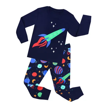 2T-8T Berniukai Kapitonas Amerika Pižama Rinkiniai Vaikams Superman Batman Sleepwear Vaikų Automobilių Pyjama Kūdikių Merginos Princesė Pijama