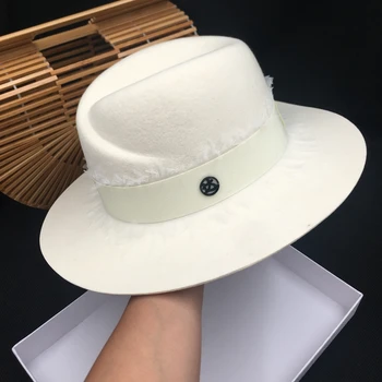 Vasaros mados m fedoras balta moteriška skrybėlė aukštos kokybės nėriniai saulės jautrūs saulės vilna Panama