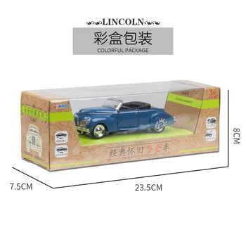 1:38 Žaislas Automobilis Lincoln senų automobilių Metalo Žaislas Lydinio Automobilių Diecasts & Žaislinės Transporto priemonės Automobilio Modelio Miniatiūra Masto Modelio Automobilių Žaislai Vaikams