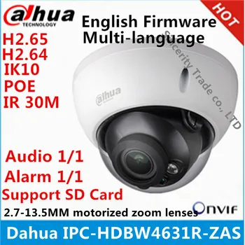 Dahua IPC-HDBW4631R-ZAS 2.7~13,5 mm varifocal motorizuotas objektyvas IP67 IK10 IR50M built-in SD kortelės lizdas garso sąsaja, 6MP ip kameros
