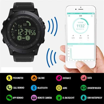 Viršų Markės Flagmaną Daugiafunkcinis Patikima Smartwatch 33 mėnesių Laukimo Laikas 24h Visą Orų Stebėjimo Vyrų Karinės Sporto Žiūrėti