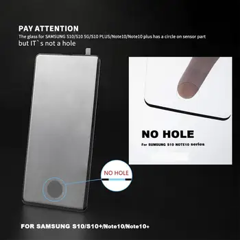 100vnt/daug Visiškai padengti grūdinto stiklo Samsung galaxy S10 PLIUS S10E S8 S9 NOTE10 PRO screen protector, pirštų atspaudų Atrakinti flim