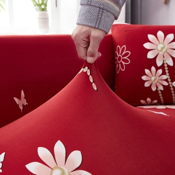 Gėlių Spausdinimo Stilius L Formos, sofos padengti Elastinga Ruožas Sofa Apima Universaliųjų Spalvinga Kampe Slipcover už Kambarį