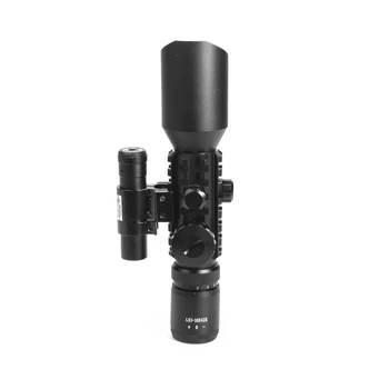Medžioklės žvilgsnio 3-10x42EG Taktinė Optika Reflex Akyse Riflescope Picatinny Weaver Green Red Dot Kalno Su Lazerio Šautuvas Ieškoti