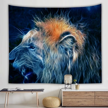 Liūtas Gobelenas Visata, Galaktika Gobelenas Trippy Kosmoso Gobelenai Sienos Menas, Miegamojo Kambarį Bendrabučio Dekoras