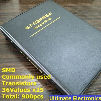 36 rūšių x25 dažniausiai naudojamas SMD Tranzistorius Asortimentas Rinkinys Asorti Mėginio Knyga