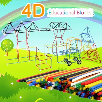 284pcs Spalvinga Dujotiekio Statyba Blokai Plastikinis Vamzdelis Tunelio Formos Įdėta Asamblėjos Blokuoti Žaislas Vaikams Raidos Žaislų 4D Vietos