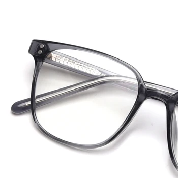 Peekaboo optiniai akinių rėmeliai, skirti vyrų retro pilka juoda skaidraus lęšio tr90 klasikinis aikštėje taures už moterų acetatas korėjos stiliaus