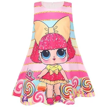 LOL Staigmena Lėlė Princesė Dress Sprogimo Vaikų Drabužių 2019 Mergaitės Animacinių filmų Lėlės Vaikams Baby Girl Liemenė-Sijonas