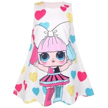 LOL Staigmena Lėlė Princesė Dress Sprogimo Vaikų Drabužių 2019 Mergaitės Animacinių filmų Lėlės Vaikams Baby Girl Liemenė-Sijonas
