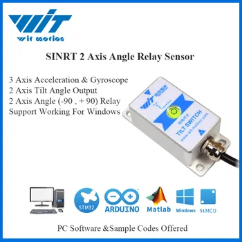 WitMotion Didelio Tikslumo SINRT 2 Ašies Pasvirimo Kampo Jutiklis Relę ir Signalizacijos Jungiklis (0-90°) & Vandeniui IP67 & Anti-vibration PC