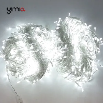 Balta/Šiltai balta 30m 50m 100m LED String Pasakų Žibintai Lauko Kalėdų šviesos Girliandomis Vestuves Sodo Dekoracijos