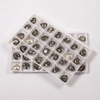 Black Diamond Spalvos Trilliant Formos 6pcs 10vnt 21pcs Blizgiu Cirkonio Kristalai Nagų Ant Akmenų 3D 
