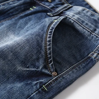 Klasikinis Džinsinio Šortai Vyrams 2020 Metų Vasaros Mados Atsitiktinis Slim Fit Kankina Mėlyna Trumpas Jeans Vyriška Prekės Rūbai
