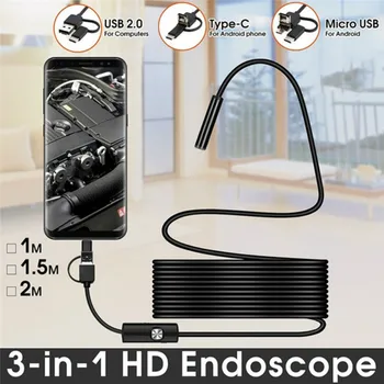 QZT USB Mini Endoskopą Fotoaparato Tipas C Vandeniui Mini Borescope Tikrinimo Kamera, Micro Endoskopą Fotoaparato 