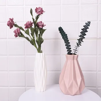 Gėlių Vaza Namų Apdailos Plastikinė Vaza Baltos spalvos Imitacija Keramikos Vazonas Gėlių Krepšelis Šiaurės Apdaila, Vazos Gėlėms