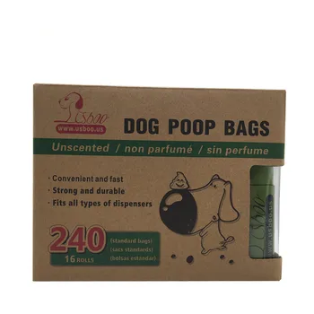 16 roll Vienkartiniai EKOLOGINIO Šiukšliadėžės Šunų Poo krepšys mažų roll flat top tipo plastiko Šiukšlių maišelis su pakavimo šuns kakutį daugkartinio naudojimo krepšiai