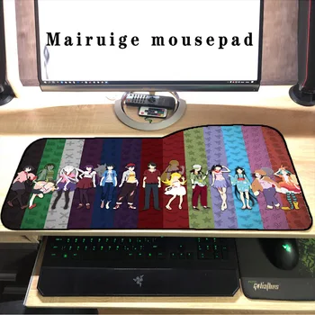 Monogatari Serijos Anime Žaidimų Pelės Mygtukai RGB su USB jungtimis, Negabaritinių Žėrintis LED Apšviestas Didelis Gamer Mousepads Stalas Kilimėlis