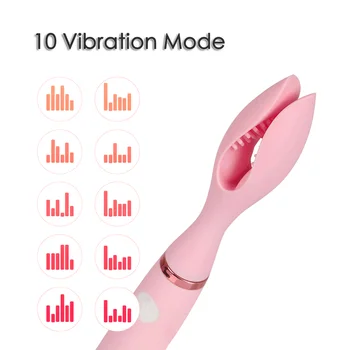 10 Greičio Massager Vibrator 2019 Naujas Dvivietis Vadovas Vibratorius G Spot Makšties Klitorio Stimuliatorius Masturbator Moterų Moterų Sekso Žaislas