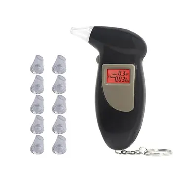 Alkoholio Kvapą Testeris su kandikliai Breathalyzer Analizatorius Detektoriaus Testą Keychain Breathalizer Breathalyser Prietaisas