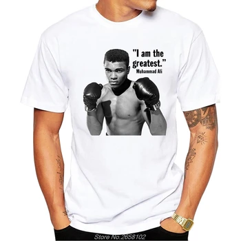 Muhammad Ali Nuotrauką T-shirt 2019 m. Derliaus Populiarus trumpomis Rankovėmis Vyrams Marškinėliai Mados O-Kaklo Viršūnes Kietas Tee Marškinėliai Harajuku Streetwear