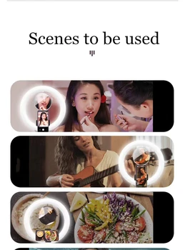 10inch 26cm Selfie Šviesos Žiedas Lempa LED šviesos srautą galima reguliuoti Šviesos Žiedas su Trikoju šviesos Ringlight su veidrodžiu už TikTok 