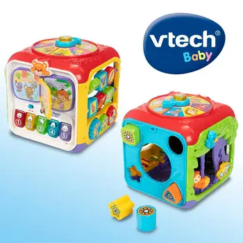 Vtech COS263656 Rūšiuoti ir Atrasti Veiklos Kubas, Įvairių Spalvų 9-36 Mėnesius Interaktyvaus Mokymosi Įdomus Žaislas.Tik anglų kalba.