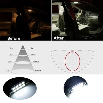 10pc Canbus Automobilio LED Lemputes Nissan Qashqai J10 J11 2007-2018 Led Interjero Šviesos Skaityti Žemėlapį Dome Light Kit