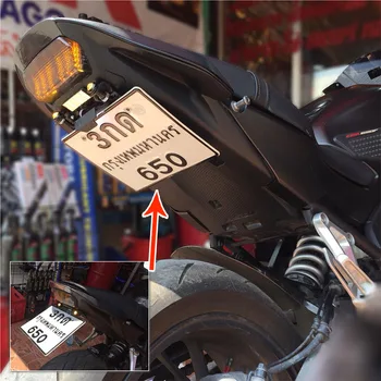 Motociklų Aksesuarai, Licencijos Plokštės Mount Turėtojas su LED Šviesos Kawasaki Ninja 1000 Z1000SX 1000R 250/R 300/R 400R 650 ZX6R