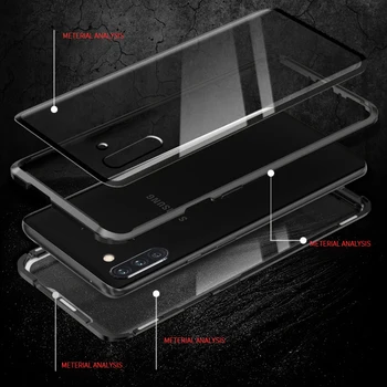 Case For Samsung Galaxy S10 Plius S10 S10E+ Apsauga Magnetinės Metalo Atvejo 10 S Plius 10E 10+ Priekiniai Atgal Grūdinto stiklo Dangtis