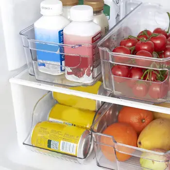 Virtuvės Šaldytuvas Organizatorius talpinimo Maisto Konteinerį Plastikinius Šviežių Tarpiklis stalčiuko Pull-out Stalčiai Šviežių Rūšiuoti Organizuoti