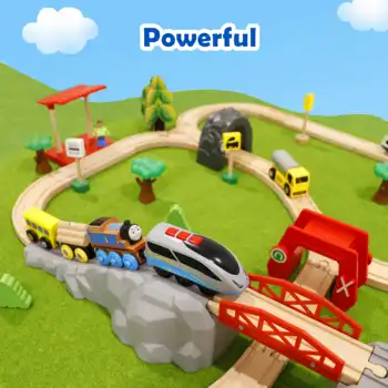 13pcs Smart Traukinio Rinkinį Diecast Protingi Vaikai Traukinio Žaislų Suderinama Medinių Bėgių kelio Traukinio Elektriniai Žaislai Vaikams