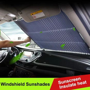 Automobilių Langų skėtį nuo saulės Ištraukiama Sulankstomas priekinio, galinio Stiklo skėtį nuo saulės Dengiamasis Skydas Užuolaidų Auto Saulės Pavėsyje Blokuoti Anti-UV Už Haval F7