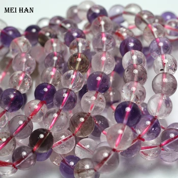 Meihan Nemokamas pristatymas (2bracelets/set) gamtos 9-9.3 mm Super 7 kristalų sklandžiai apvalūs karoliukai akmens papuošalai priėmimo dizainas